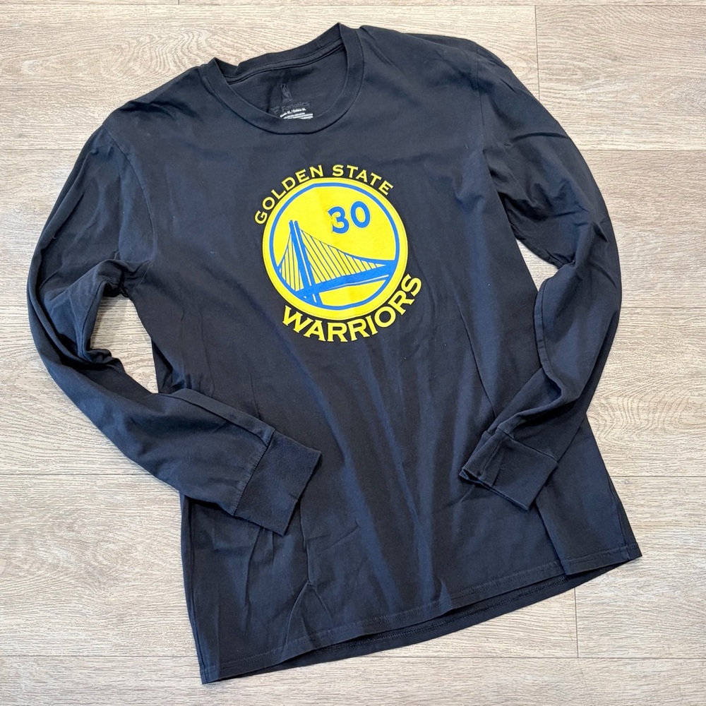 Boys Youth XL Golden State Warriors Black Long Sleeve Shirt